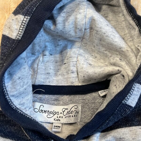 Sovereign Code, NWOT, boys navy and heather hoodie, size 24 months