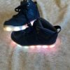 Sketchers, pr of black rechargeable light up shoes, size 1