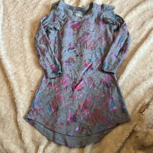 Chaser by Disney, Frozen long sleeved jersey dress with metallic pics, size 6
