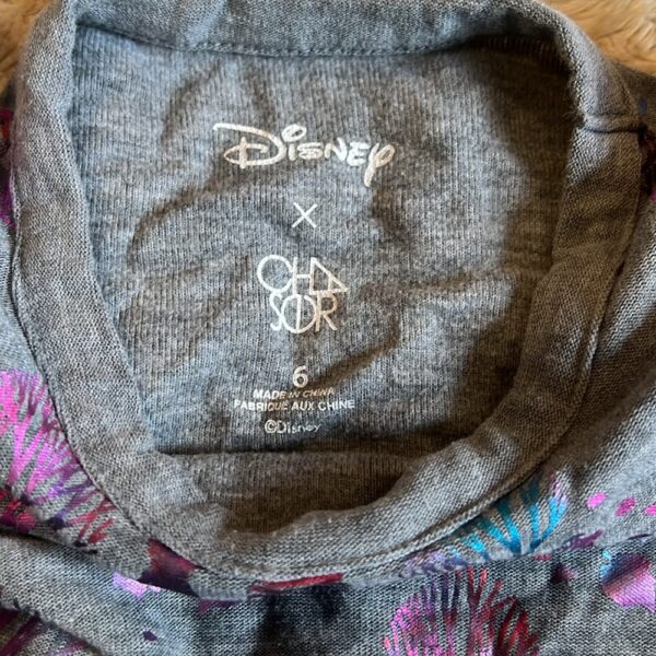 Chaser by Disney, Frozen long sleeved jersey dress with metallic pics, size 6