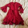 Kate Mack, lightweight asymmetrical tiered red dress, size 5