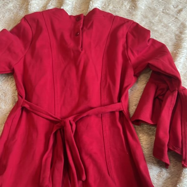 Kate Mack, lightweight asymmetrical tiered red dress, size 5