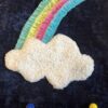 Baby Sara by SaraSara, blue sweater dress with rainbow detail, size 6