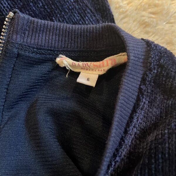 Baby Sara by SaraSara, blue sweater dress with rainbow detail, size 6