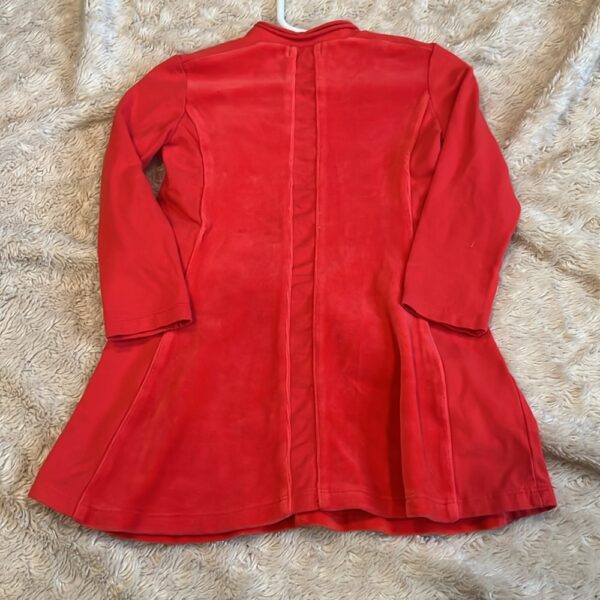 Elaine et Lena, red cotton and velour dress, size 2
