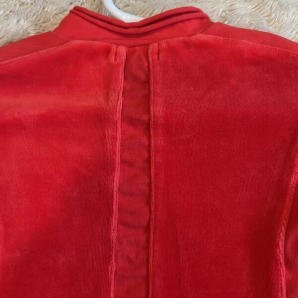 Elaine et Lena, red cotton and velour dress, size 2