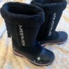 Baffin, girls black and pink tall snow boots, size 2