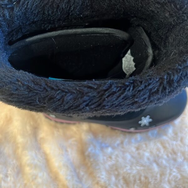 Baffin, girls black and pink tall snow boots, size 2