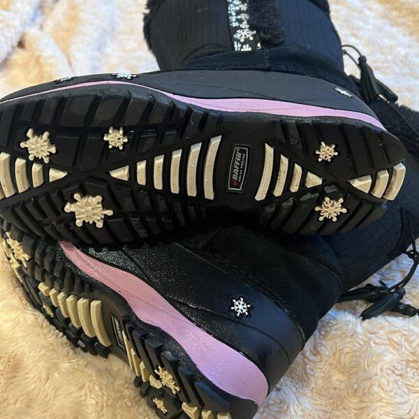Baffin, girls black and pink tall snow boots, size 2
