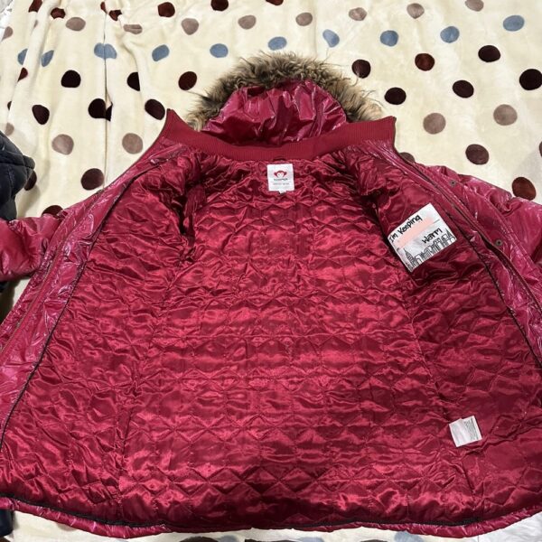 Appaman, hooded 3/4 down coat with faux fur, size 10