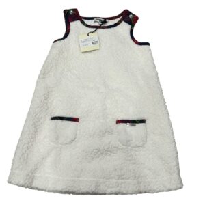 Gaultier Bebe, NWT, quilted white dress with front pockets, sz 3