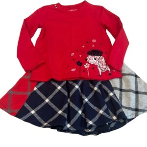 Deux par Deux, skirt and top, size 4