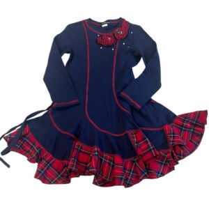 Kate Mack, navy and red twirly skirt dress, size 4