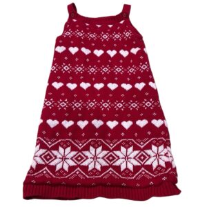 Janie and Jack, thick red sweater dress, size 7