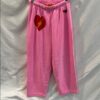 Aviator Nation Pink Track Pants with Red Heart