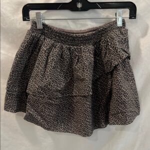 Black and White Bubble Mini Skirt with Ruffled Tiers
