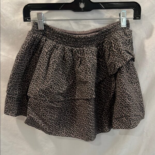 Black and White Bubble Mini Skirt with Ruffled Tiers