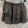 Black and White Bubble Mini Skirt with Ruffled Tiers