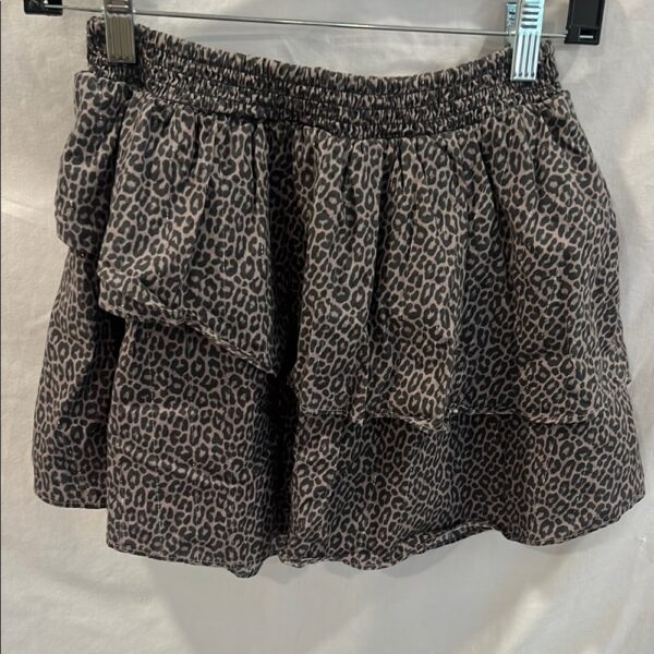 Black and White Bubble Mini Skirt with Ruffled Tiers
