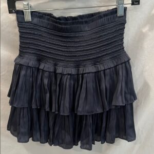Summerland, elegant dark gray tiered skirt, size M