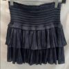 Summerland, elegant dark gray tiered skirt, size M