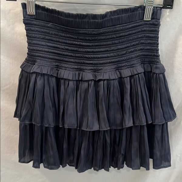 Summerland, elegant dark gray tiered skirt, size M