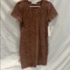 Madden Girl Brown Ribbed Sheath Dress