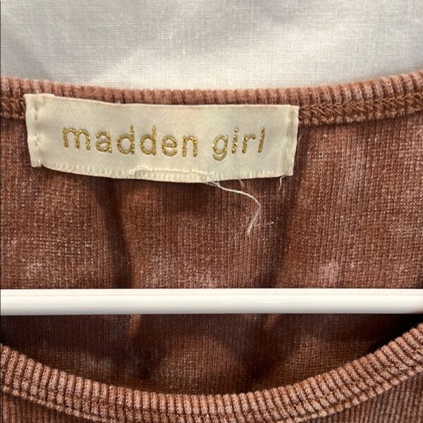 Madden Girl Brown Ribbed Sheath Dress