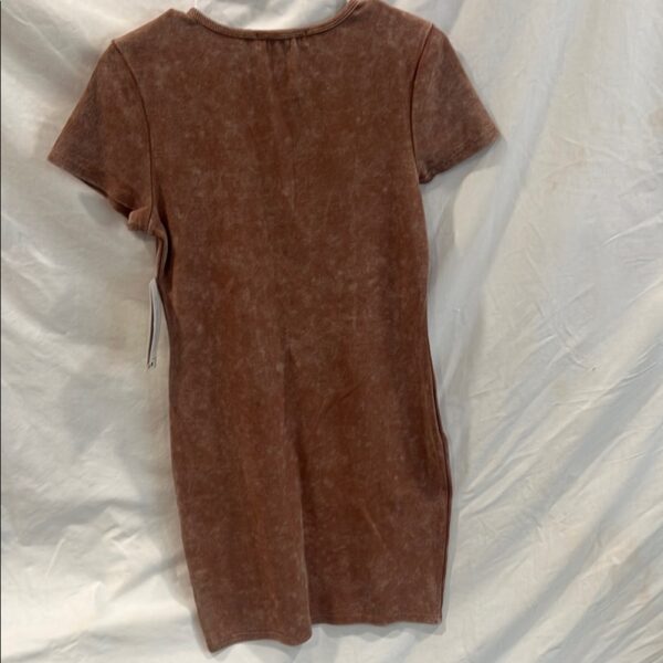 Madden Girl Brown Ribbed Sheath Dress