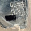 Tractr Blue Distressed Patchwork Denim Shorts