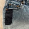 Tractr Blue Distressed Patchwork Denim Shorts