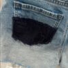 Tractr Blue Distressed Patchwork Denim Shorts
