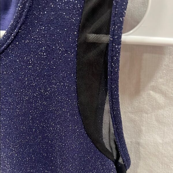 Blue Sheath Dress with Crew Neck for Cocktail