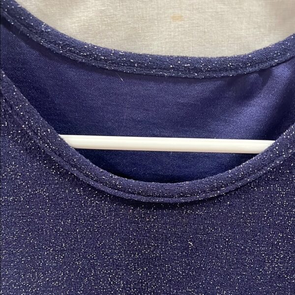 Blue Sheath Dress with Crew Neck for Cocktail
