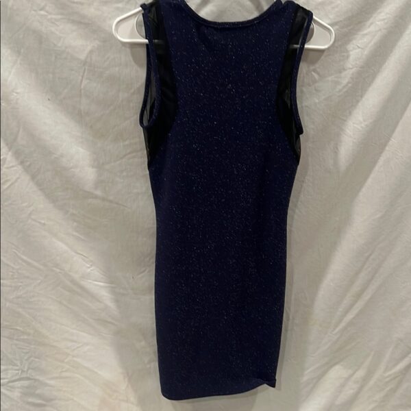 Blue Sheath Dress with Crew Neck for Cocktail