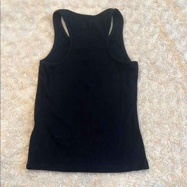 Katie J NYC Black Fitted Tank Top, size XL
