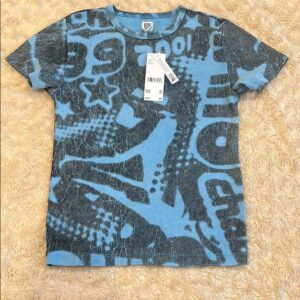 NWT, BDG, blue and gray graphic tee, size small