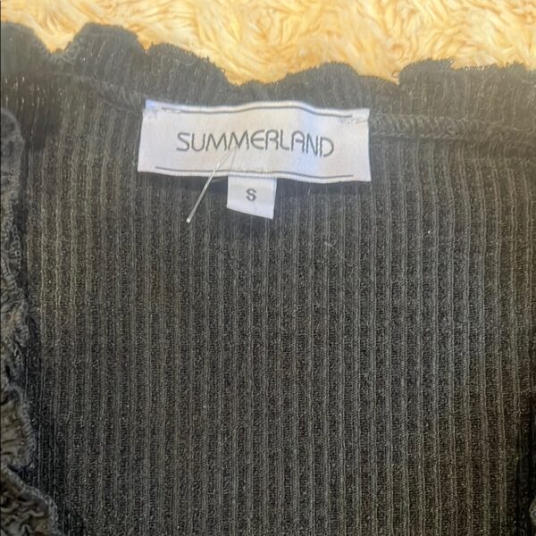 Summerland, crunchy lightweight black cardigan, women’s size small