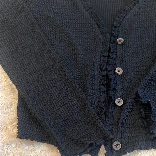 Summerland, crunchy lightweight black cardigan, women’s size small
