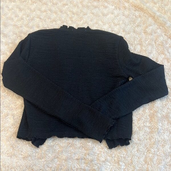 Summerland, crunchy lightweight black cardigan, women’s size small