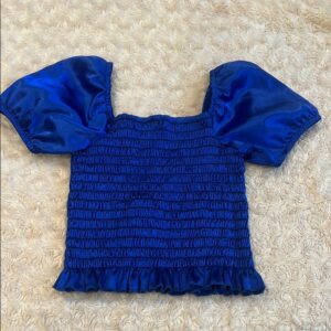 Elegant Blue Puff Sleeve Top by Cheryl Creation Kids, Size XL