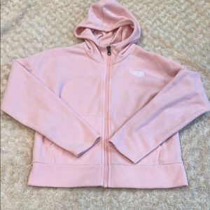 The North Face Kids Pink Lightweight Fleece Jacket, Size Medium (10/12)