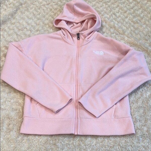 The North Face Kids Pink Lightweight Fleece Jacket, Size Medium (10/12)
