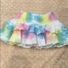 Like New, Katie J NYC Colorful Eyelet Ruffle Skirt, Size Large