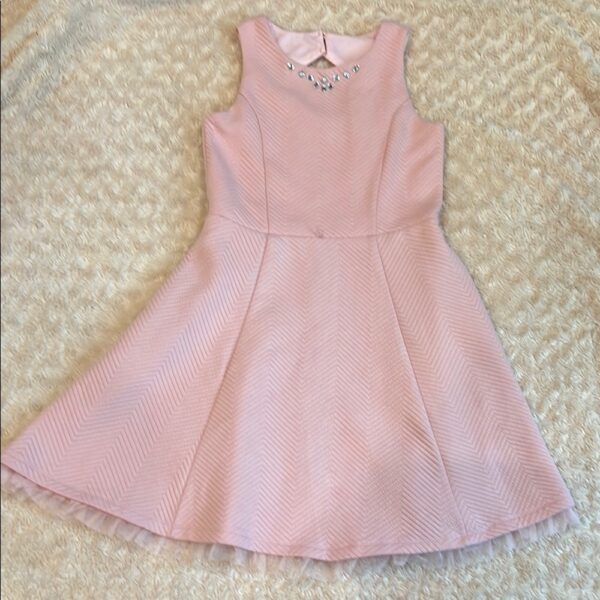 Like New, Zunie, Elegant Pink Sleeveless Kids Dress, Size 14