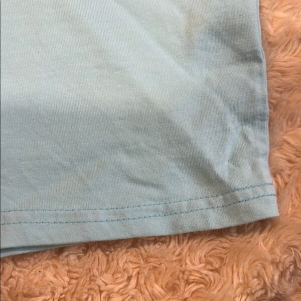 Lola + The Boys, Kids Blue Shirt with Rainbow Sequin Stripes, Size 14