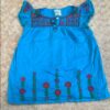 Peek, Girl’s Aqua Lined Linen Dress with Embroidery, Size 18-24 months