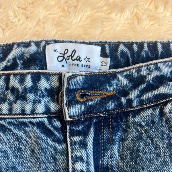 Lola + The Boys, Girls Denim Skirt with Patches, Size 12