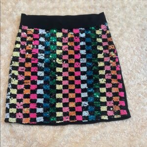 Flowers by Zoe, Girls Black Sequined Mini Skirt, Size XL
