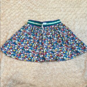 Boden, Colorful Floral Skort with Elastic Waistband, Size 11-12